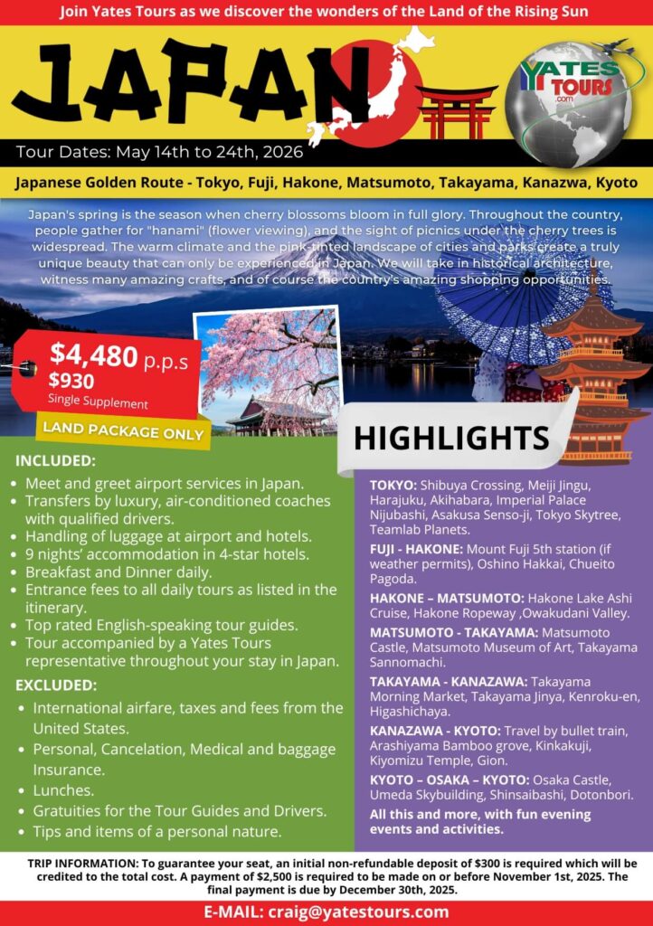 japan tour flyer 2026